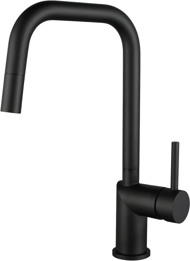 [GCE039/NG] Grifería de cocina monomando extraíble serie Monza en negro mate